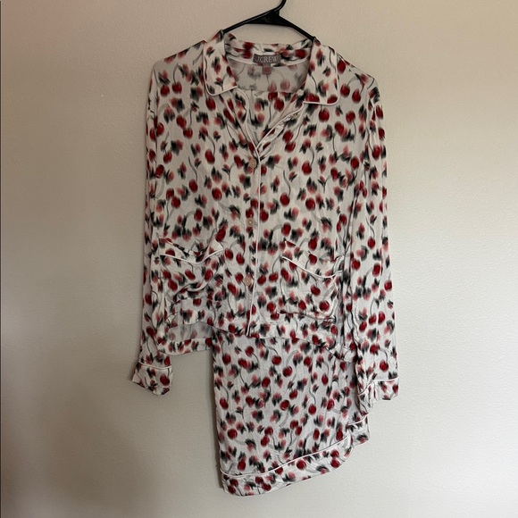 J. Crew Other - J. Crew Red and Black Floral Pajama Set
